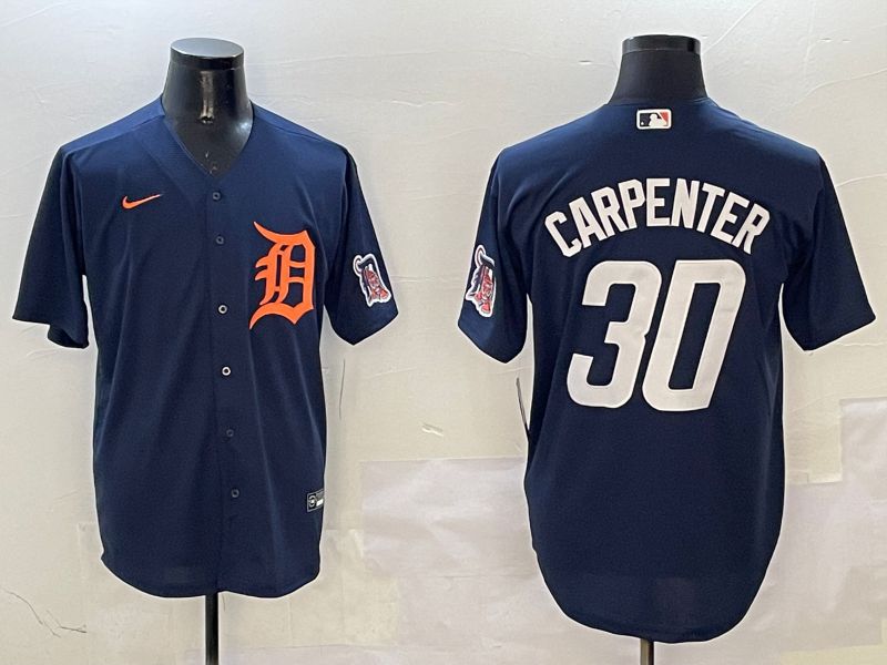Men Detroit Tigers #30 Carpenter Drak Blue Game 2025 Nike MLB Jersey style 3115